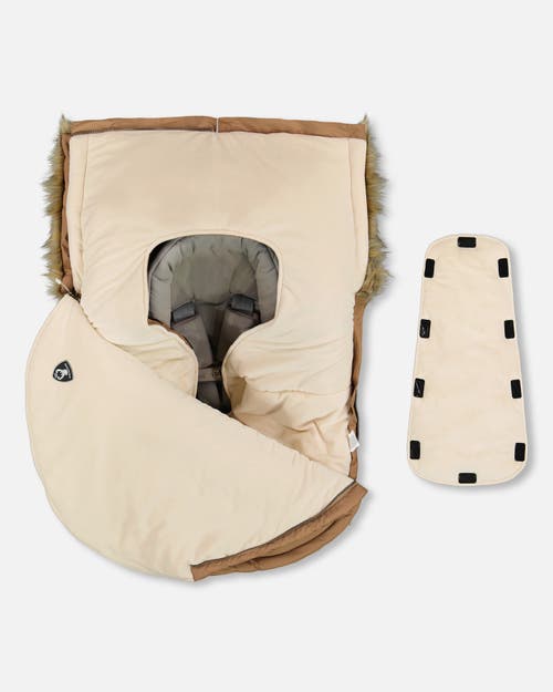Deux Par Deux Gender Inclusive Bunting Bag Designed For Car Seat And Stroller In Orange