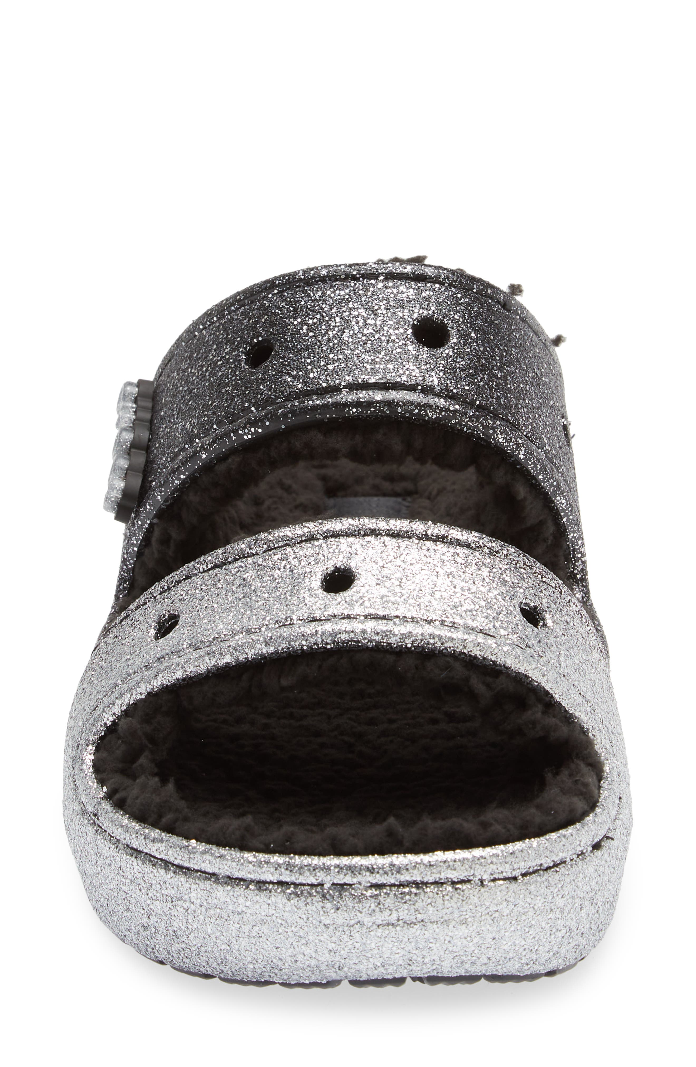 CROCS Classic Cozzzy Faux Fur Sandal, Alternate, color, 