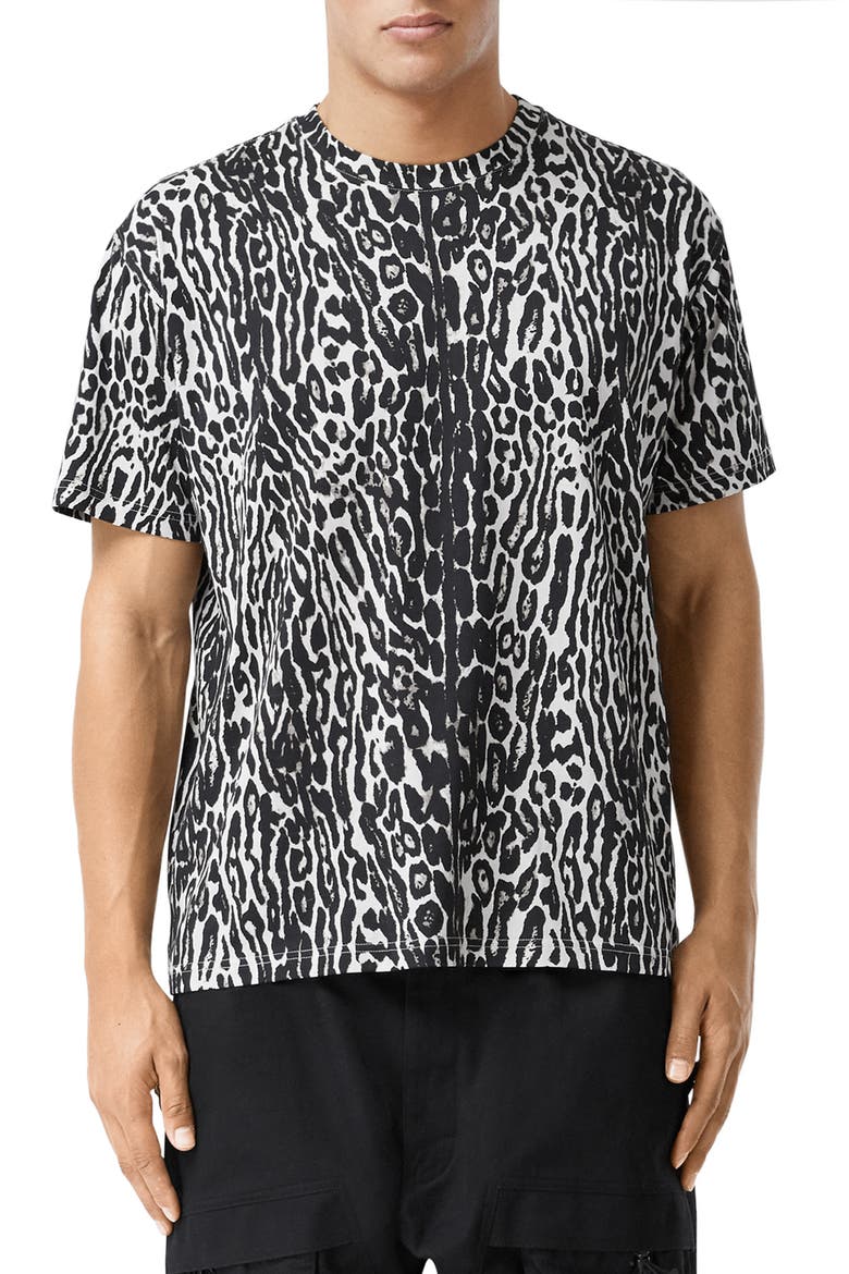 Radderson Leopard Print T-Shirt, Main, color, BLACK IP PAT