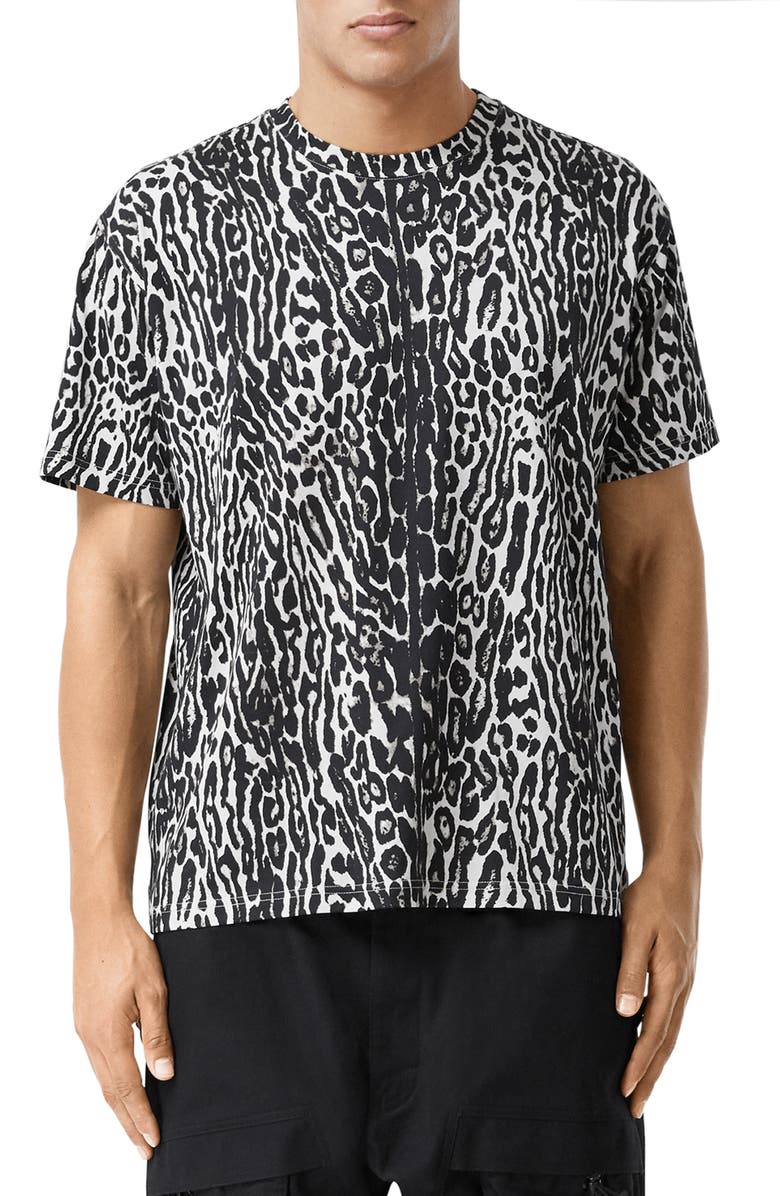 Burberry Radderson Leopard Print T-Shirt, Main, color,