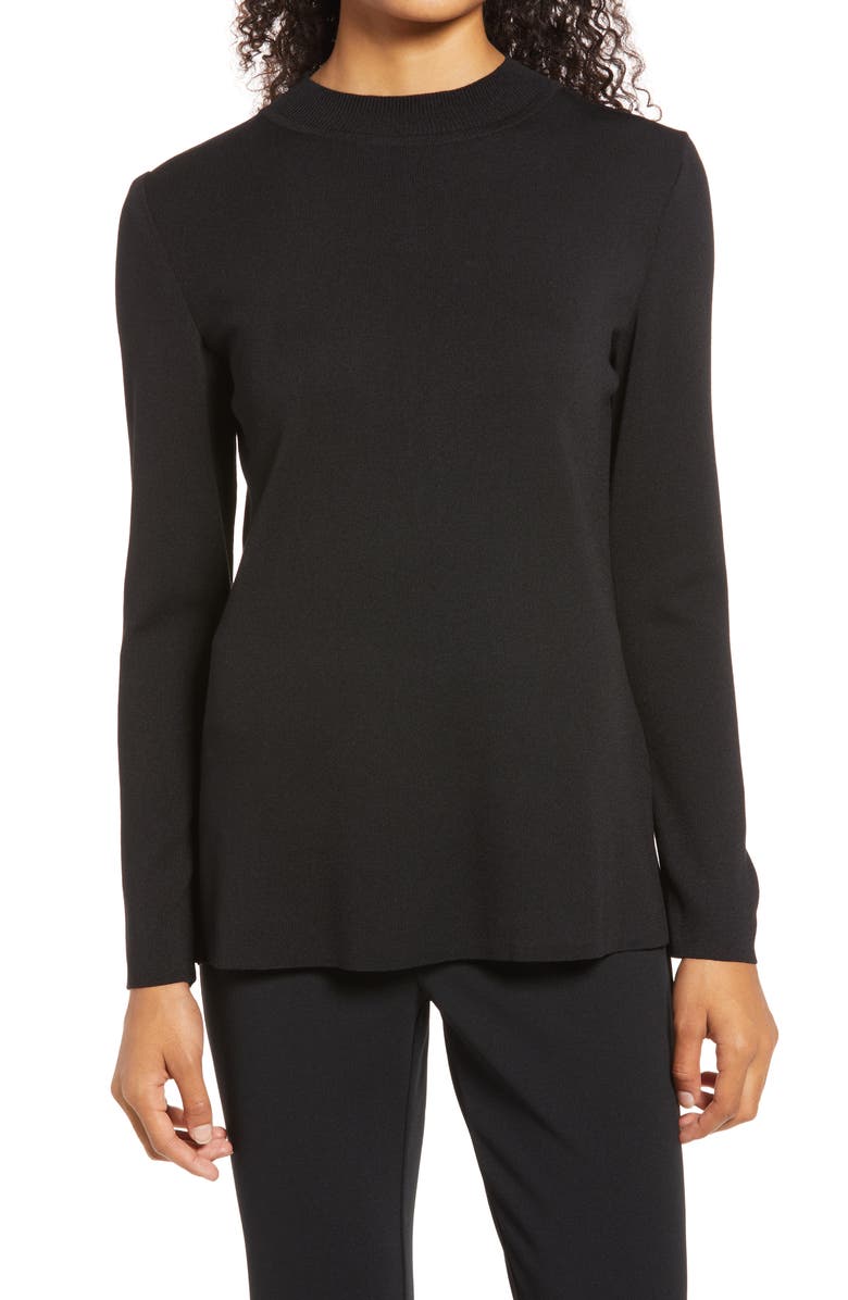 Ming Wang Long Sleeve Knit Tunic, Main, color, 