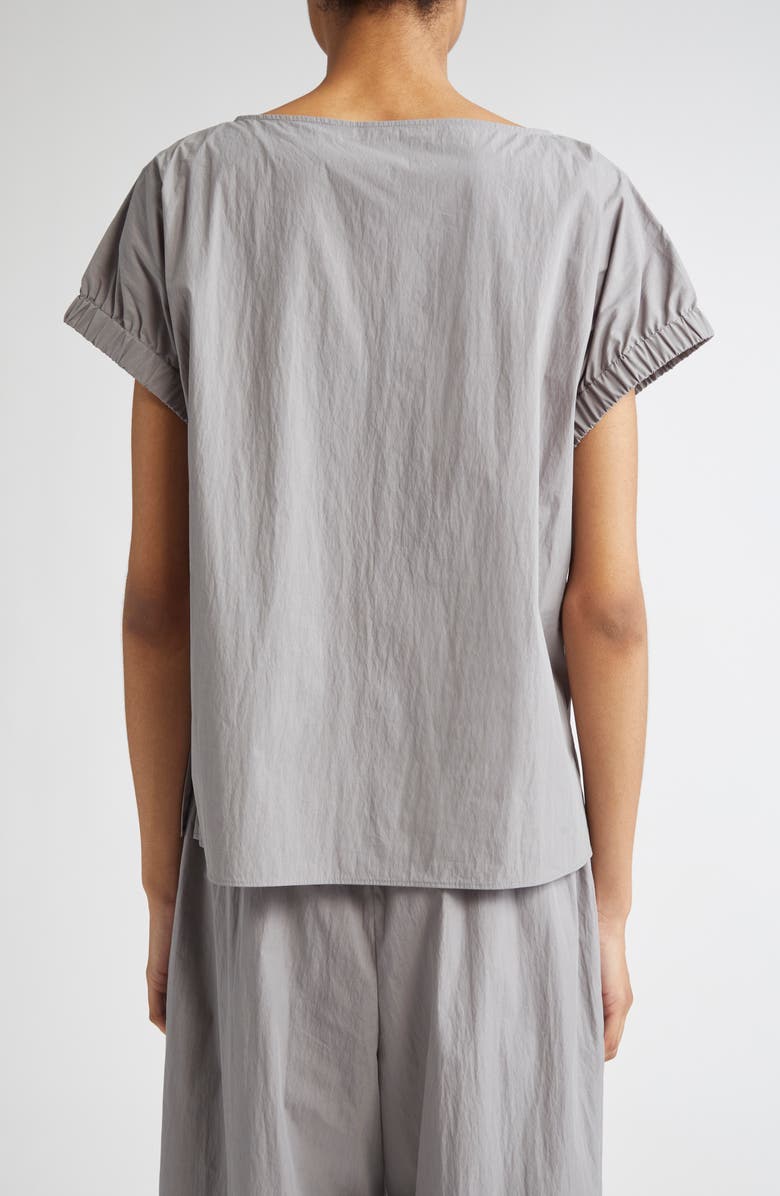 Lafayette 148 New York Travel Cotton Blend Shirt, Alternate, color, Titanium