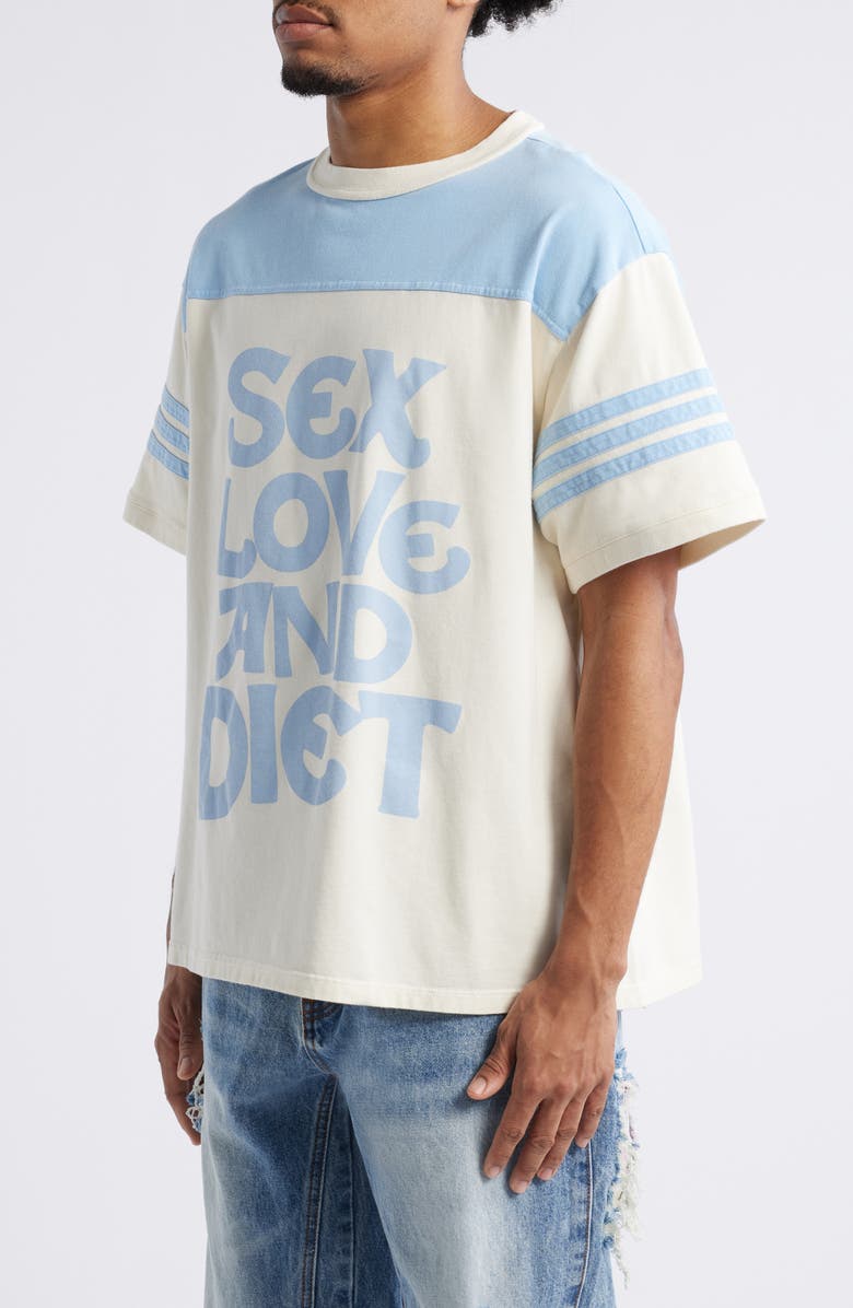 DIET STARTS MONDAY Sex, Love & Diet Retro Graphic T-Shirt, Alternate, color, 