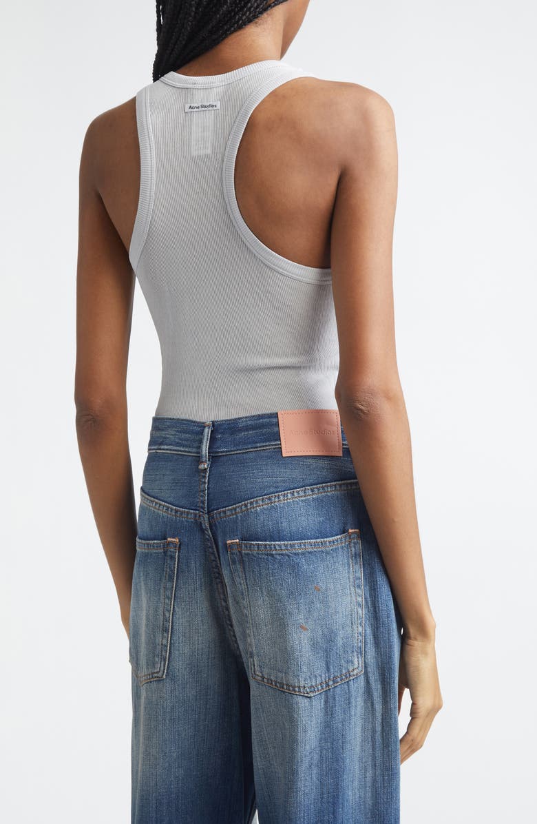 Acne Studios Fluid Rib Tank, Alternate, color, Light Grey