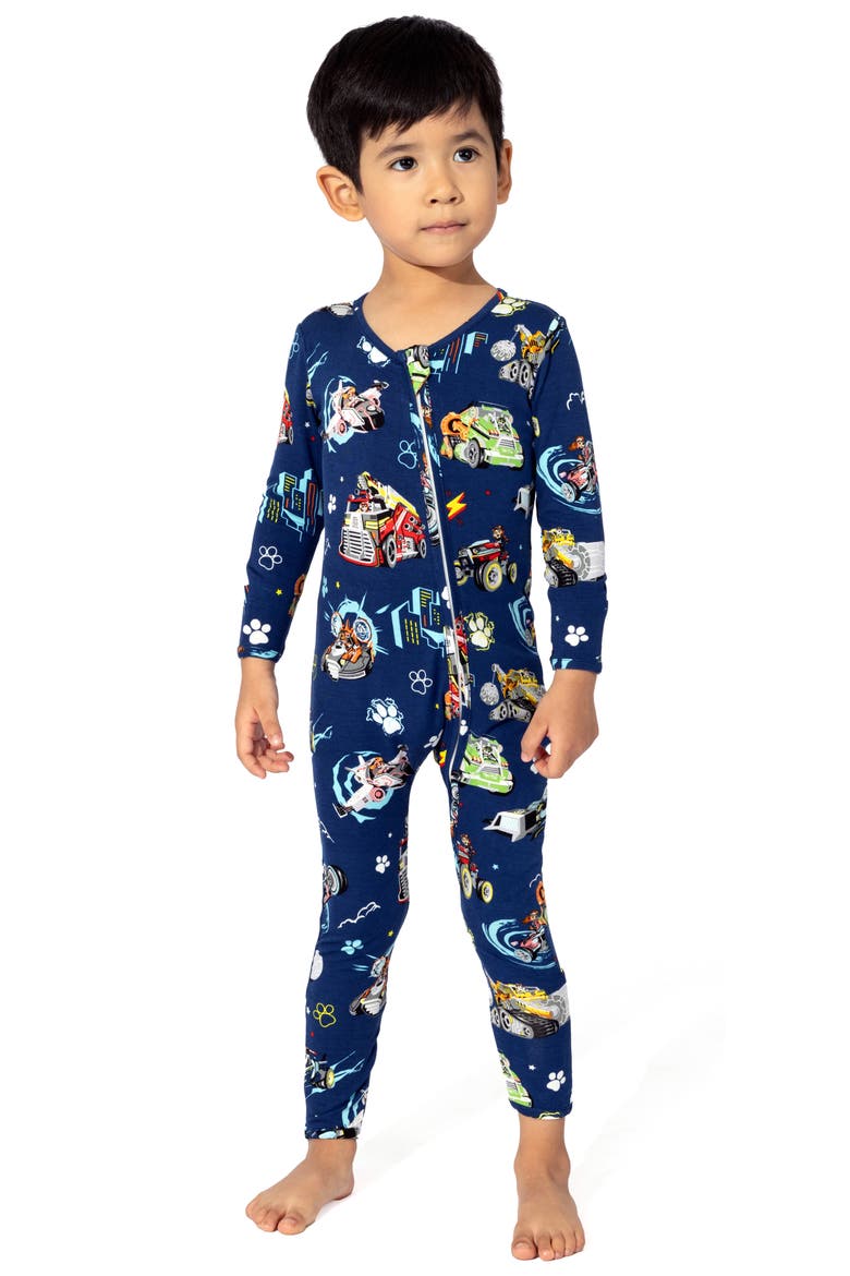 Paw Patrol Fitted Convertible One-Piece Pajamas, Alternate, color, BLUE