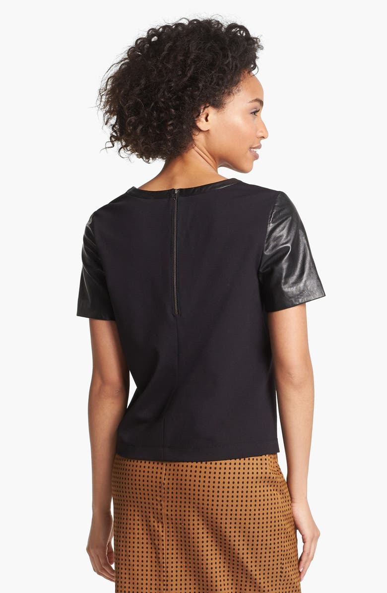 Halogen<sup>®</sup> Leather Front Top, Alternate, color,