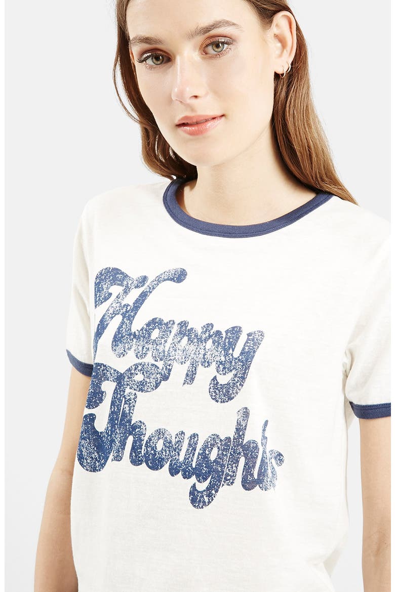 'Happy Thoughts' Graphic Tee, Alternate, color, CREAM MULTI