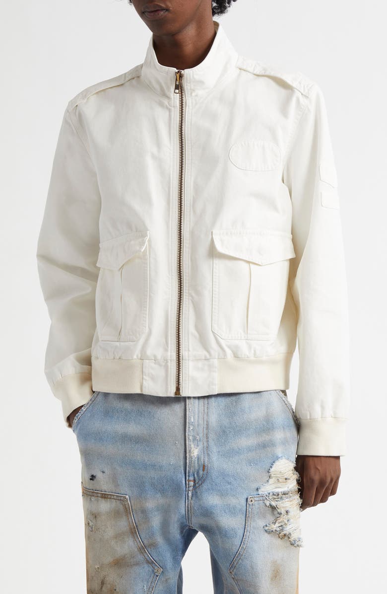 MM6 Maison Margiela Cotton Sports Jacket, Main, color, Off White
