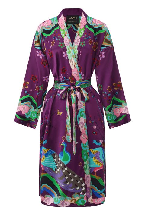 Wendy Morrison x Skylence Kujaku Peacock Silk Robe