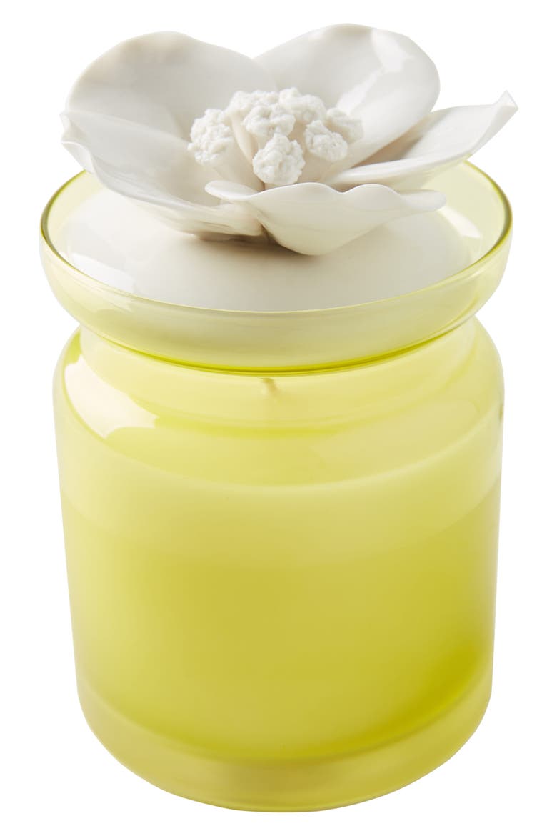 Anthropologie Spring's Eden Ceramic Flower Candle, Alternate, color, WILD HONEYSUCKLE FLOWER