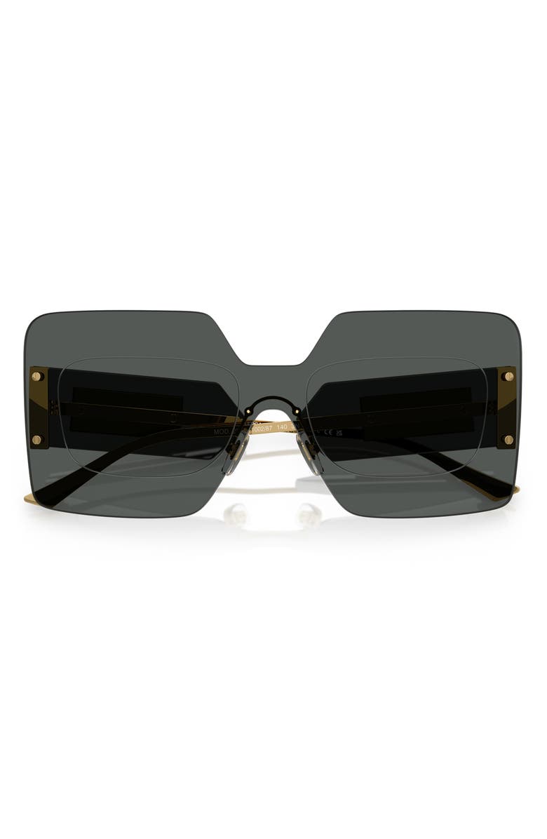 Versace 42mm Square Sunglasses, Alternate, color, Dark Grey