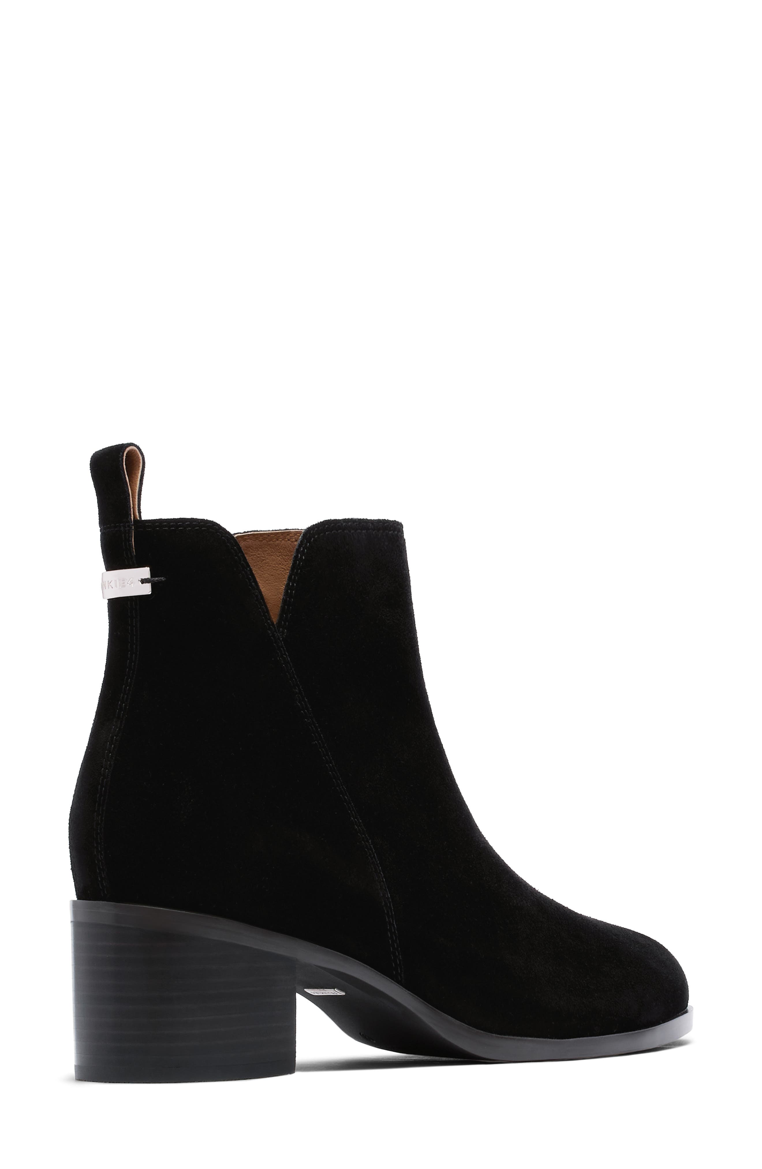 Georgia Leather Bootie, Alternate, color, BLACK SUEDE