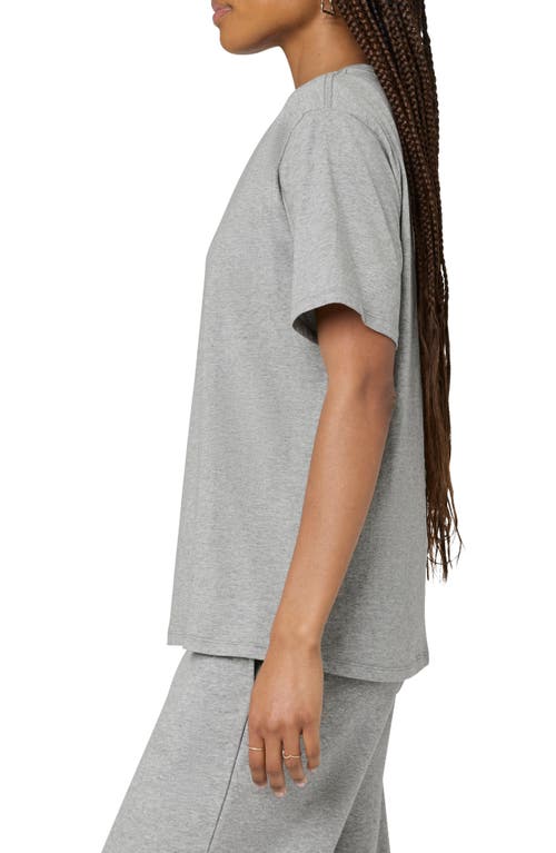 Florence By Mills Couch Date Oversize Cotton T-shirt In Heather Grey