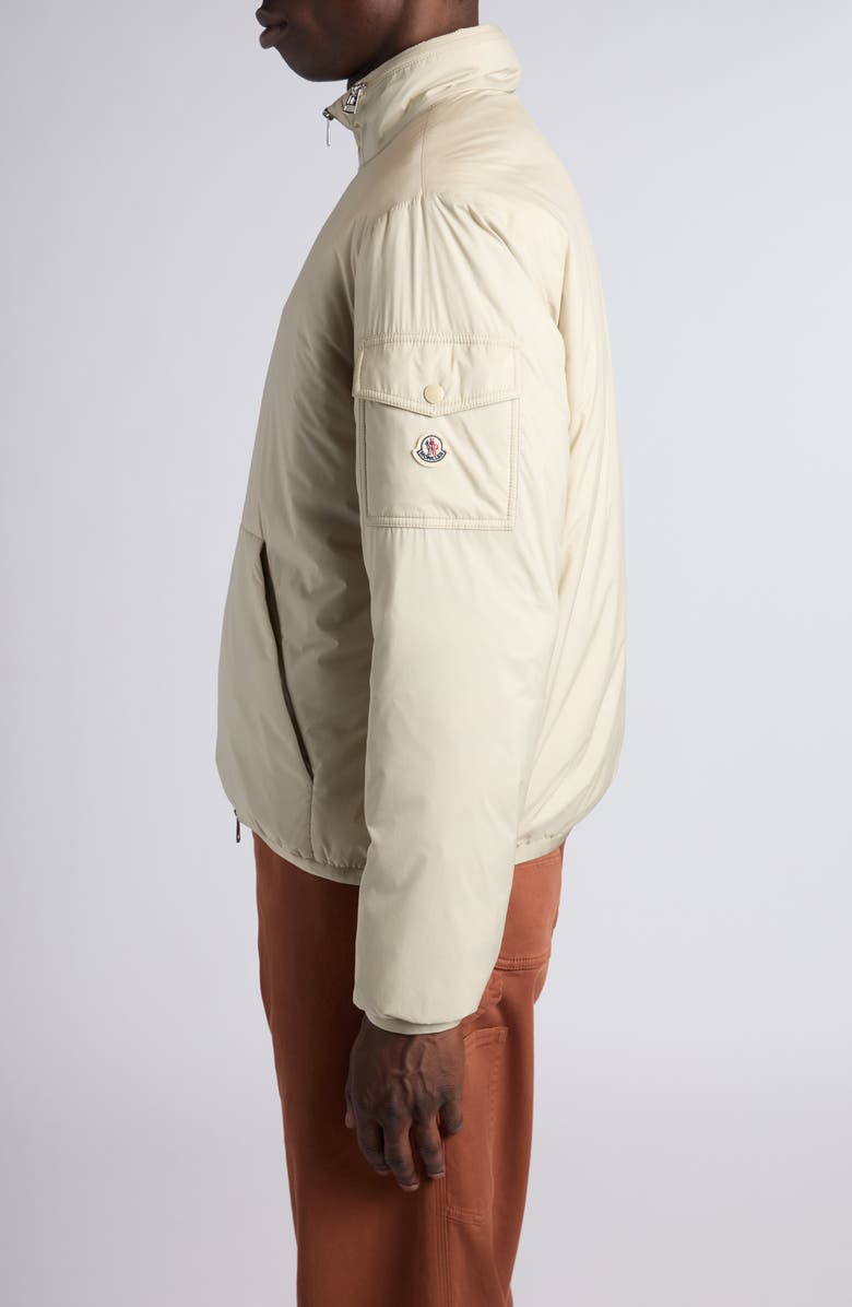 Moncler Breezes Short Padded Jacket, Alternate, color, Oyster Gray