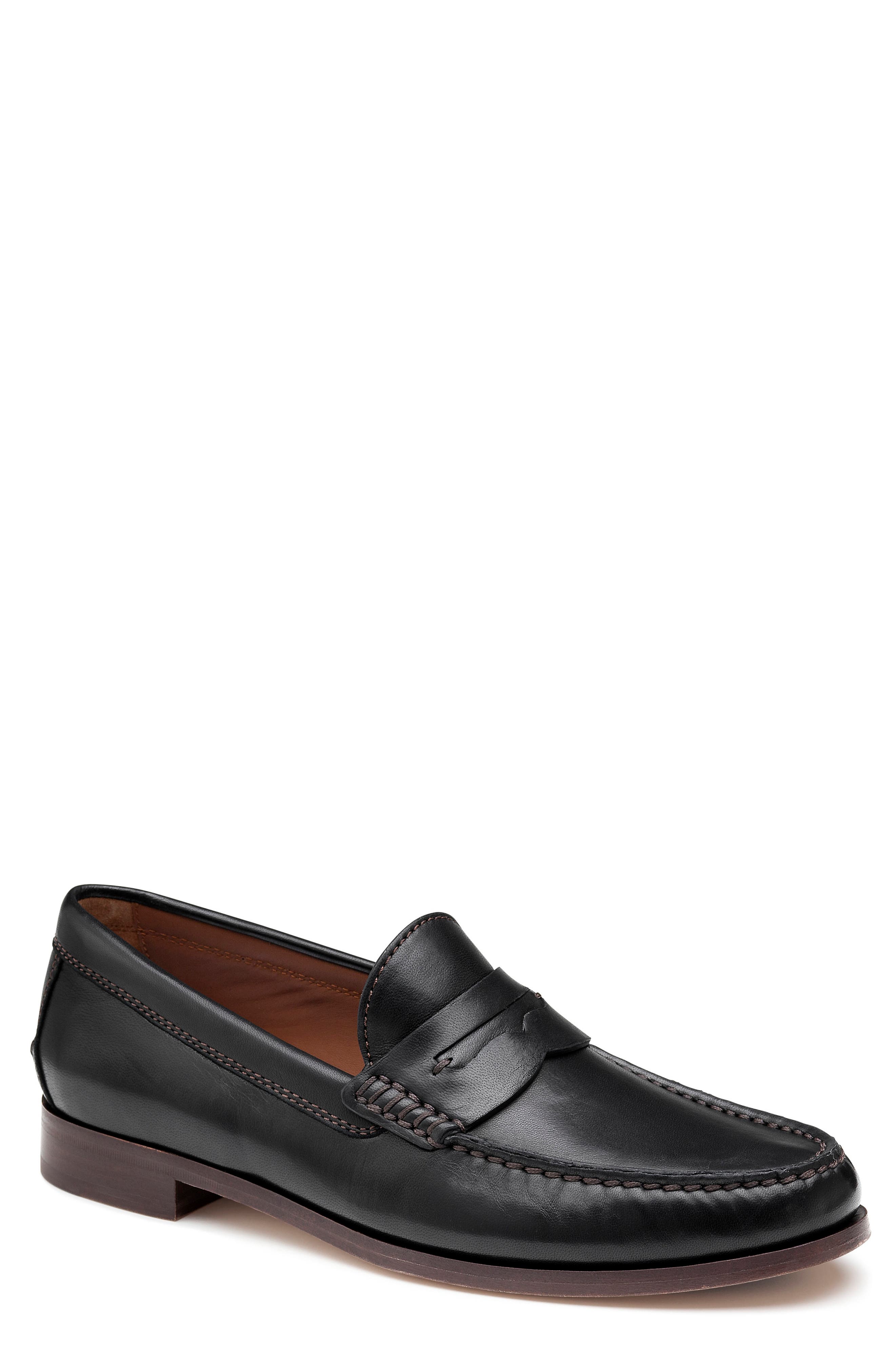 Johnston & Murphy Baldwin Penny Loafer, Main, color, Black
