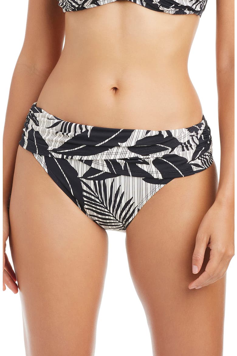 Sarong Hipster Bikini Bottoms, Main, color, BLACK