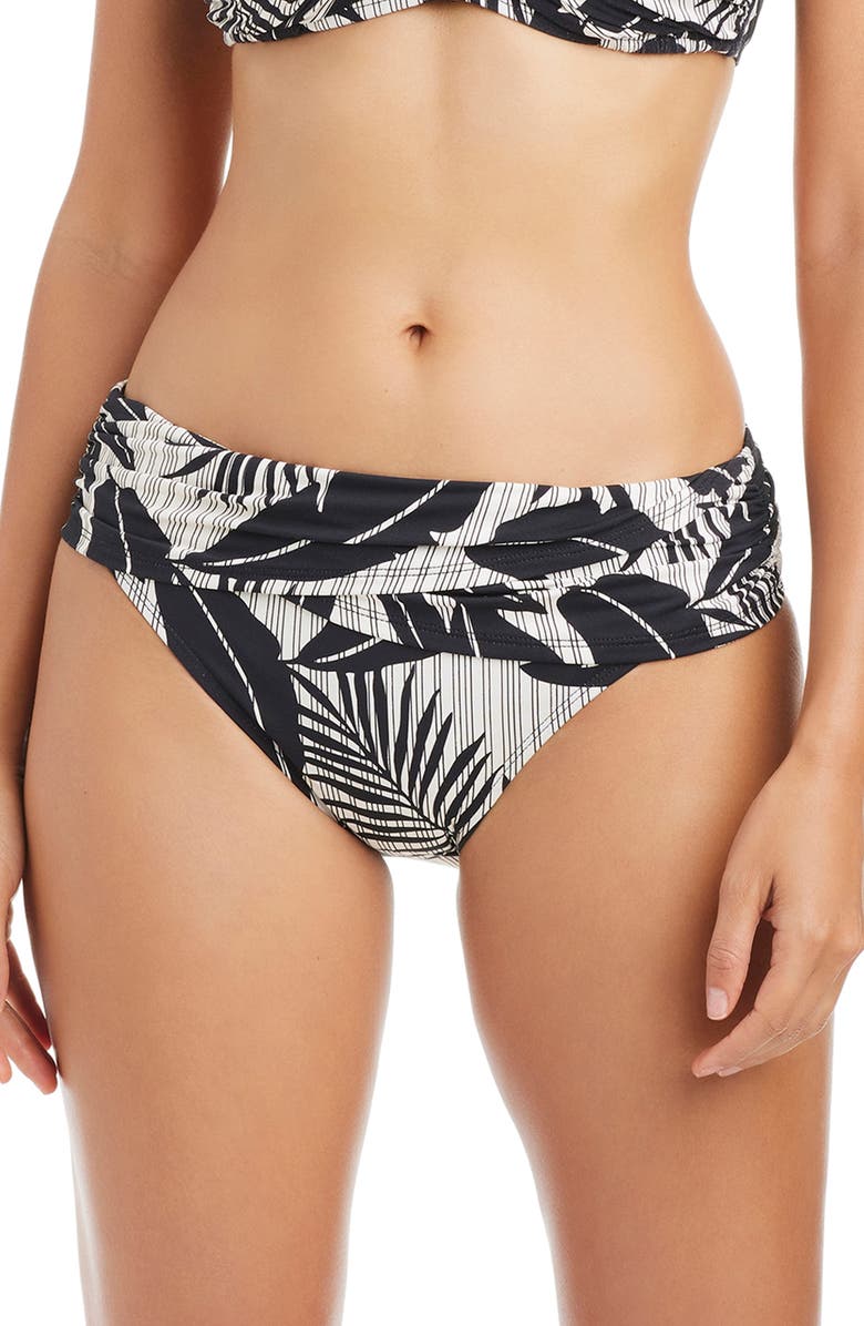 BLEU by Rod Beattie Sarong Hipster Bikini Bottoms, Main, color, Black
