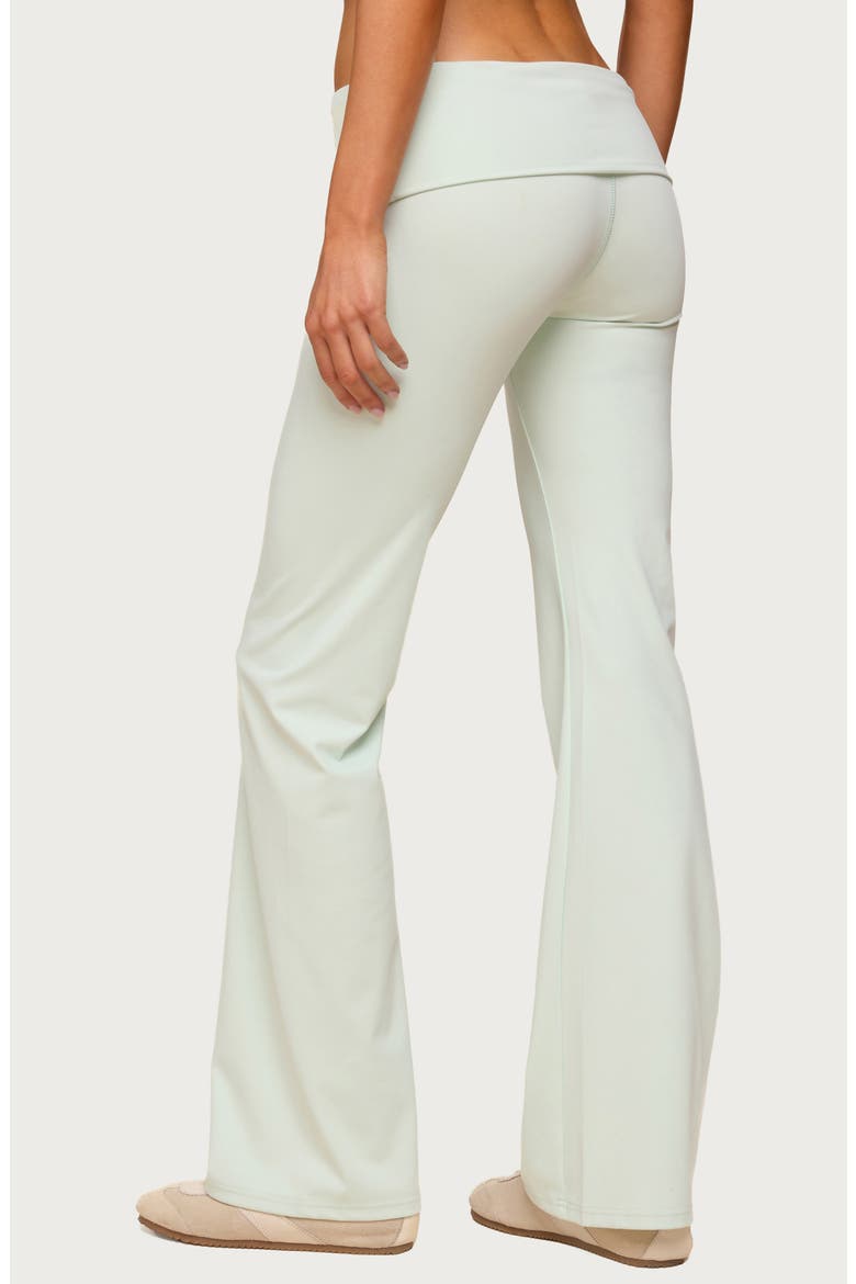Oriane Foldover Flare Leggings, Alternate, color, MINT