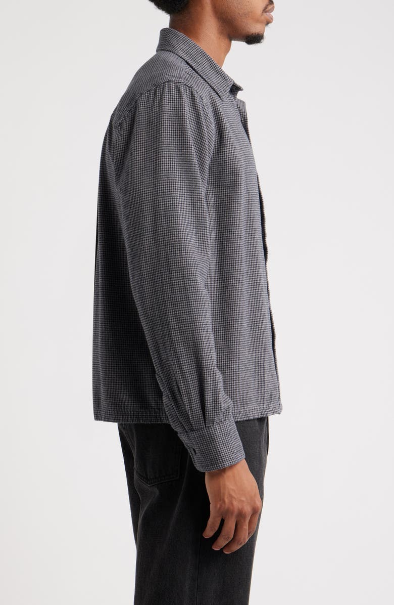 BDG Urban Outfitters Houndstooth Button-Up Shirt, Alternate, color, Grey Check