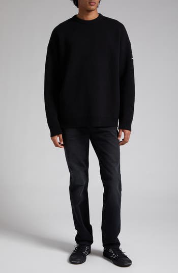 Balenciaga Oversize Double Face Wool Blend Crewneck Sweater