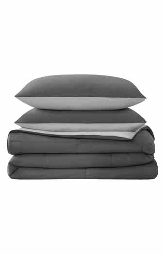 Lucky Brand Reversible Box Stitch Comforter & Sham Set