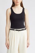 Nordstrom Rib Scoop Neck Cotton Tank