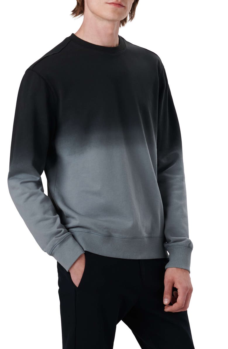 Bugatchi Dip Dye Long Sleeve Cotton Sweatshirt, Alternate, color,