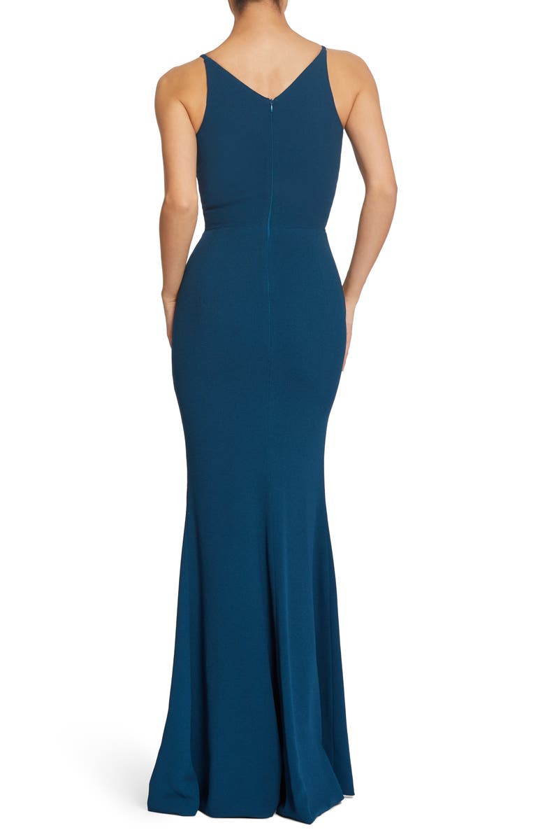 Dress the Population Iris Crepe Trumpet Gown, Alternate, color,