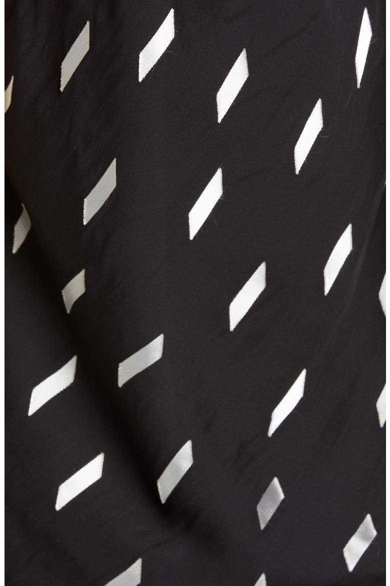 Harmon Racerback Silk Blend Tank Top, Alternate, color, RIBBON TAPE BLACK/ SOFT WHITE
