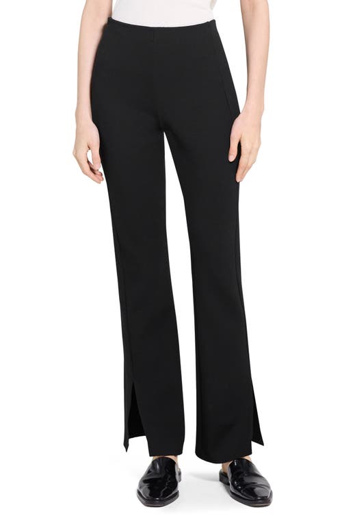 Theory Split Flare Leg Pants In Black