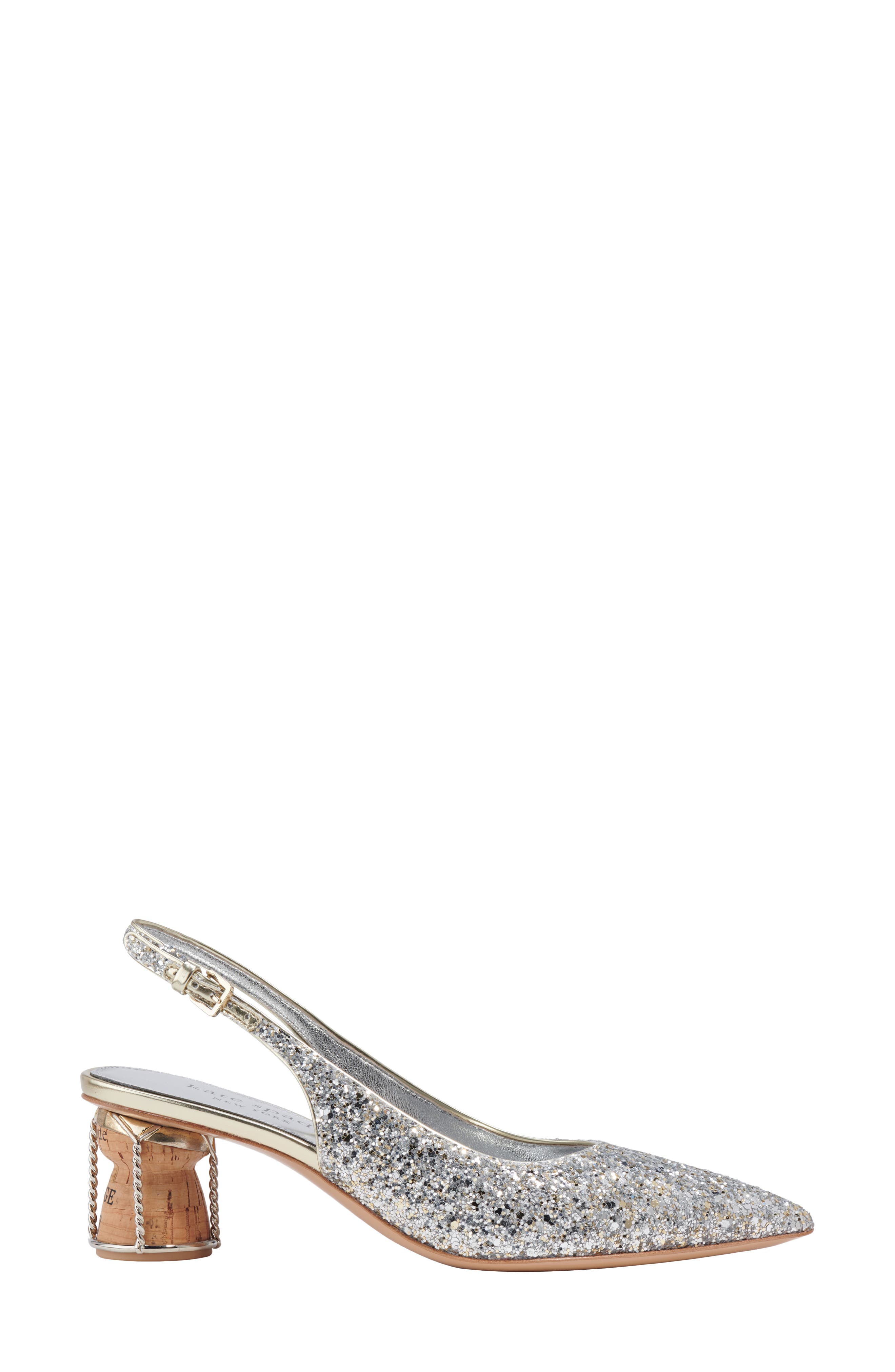 Kate Spade New York soiree glitter slingback pump, Alternate, color, 