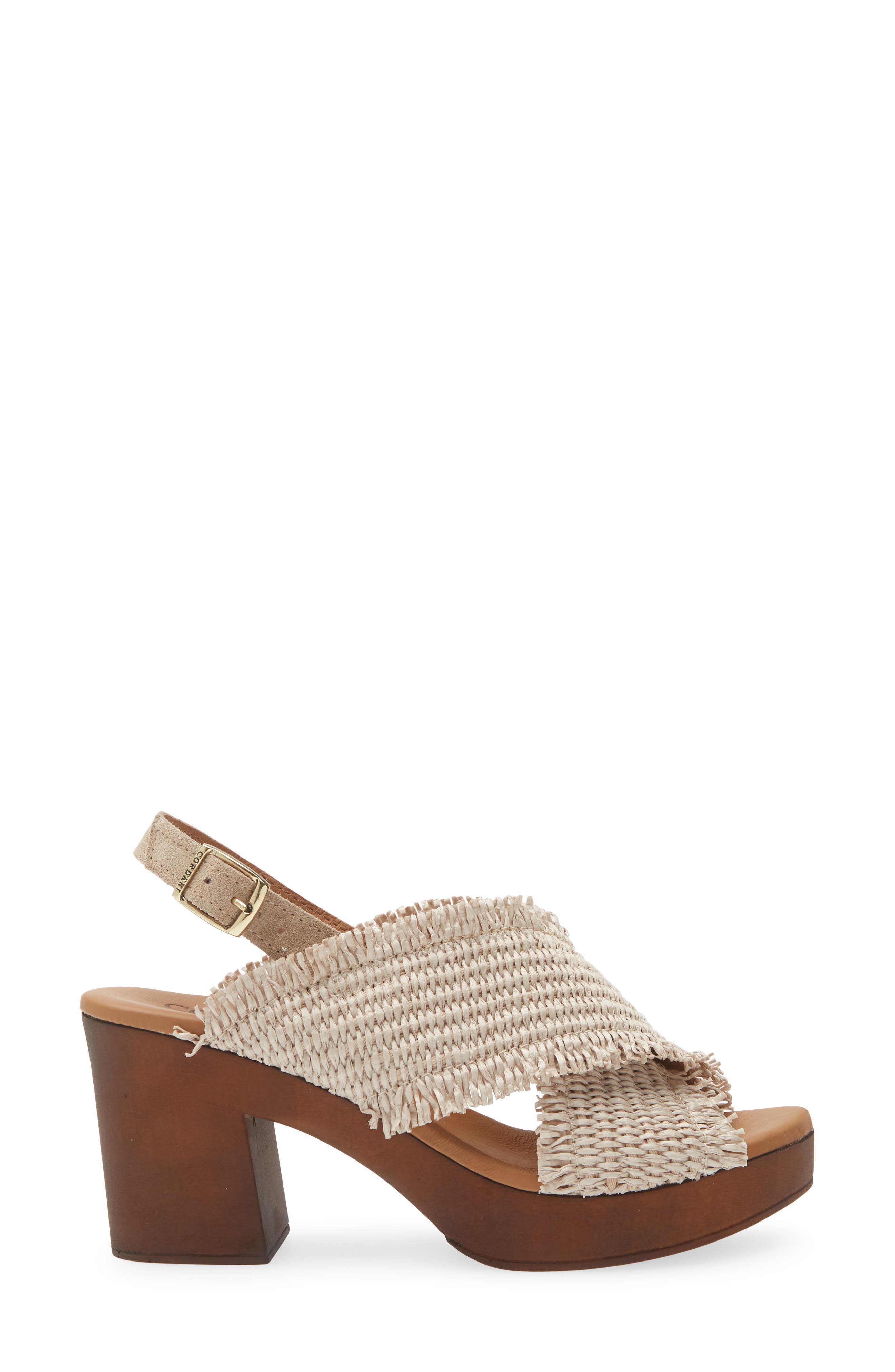 Cordani Wendy2 Raffia Crisscross Slingback Sandal, Alternate, color, Beige