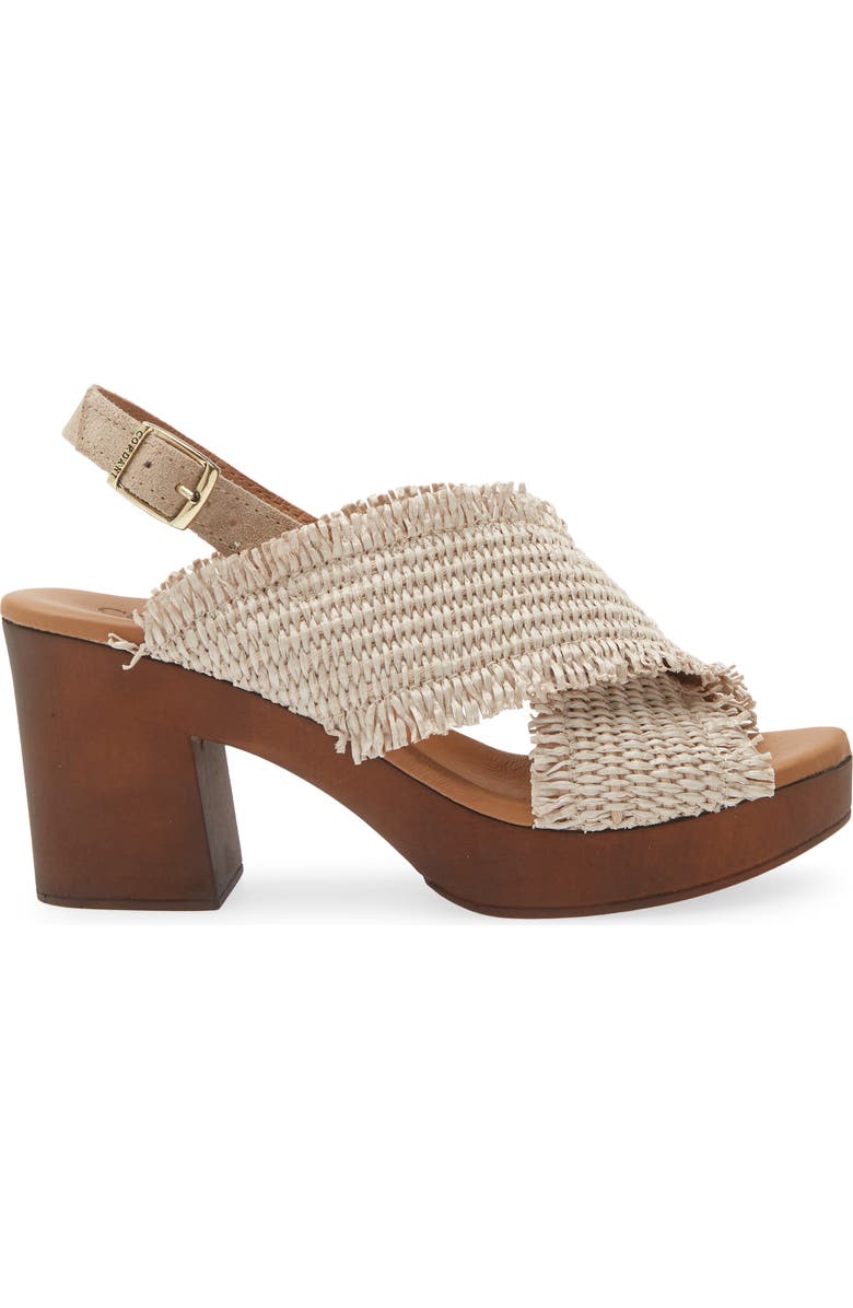 Cordani Wendy2 Raffia Crisscross Slingback Sandal, Alternate, color, Beige