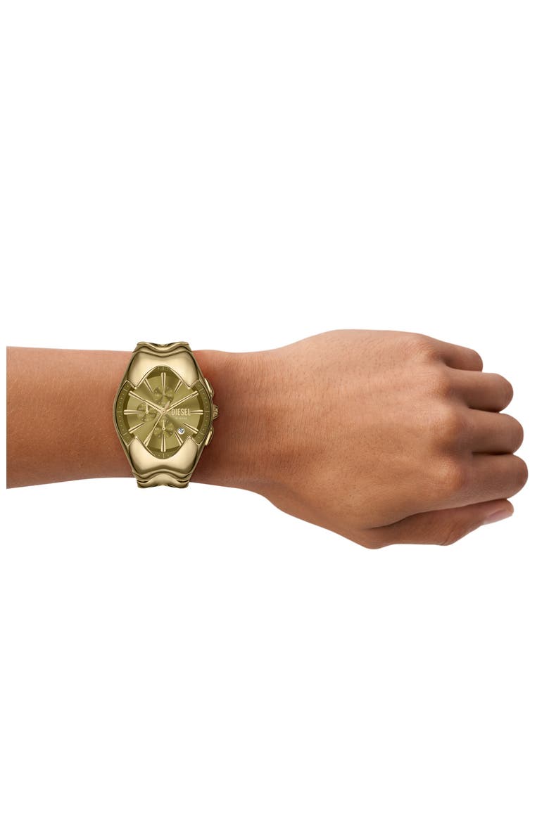 Mercurial Goldtone Tonneau Chronograph Bracelet Watch, 45mm x 28mm, Alternate, color, GOLD