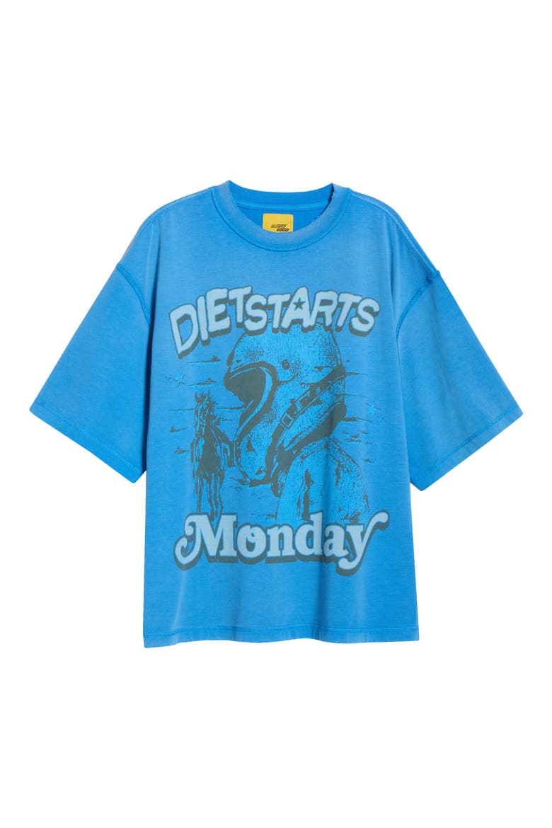 Desert Dawn Cotton Graphic T-Shirt, Alternate, color, BLUE
