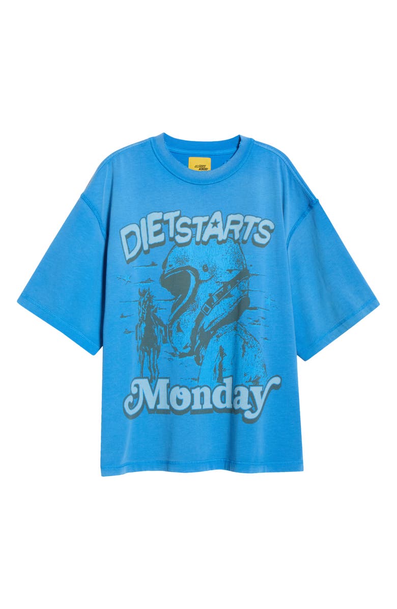 DIET STARTS MONDAY Desert Dawn Cotton Graphic T-Shirt, Main, color, Blue