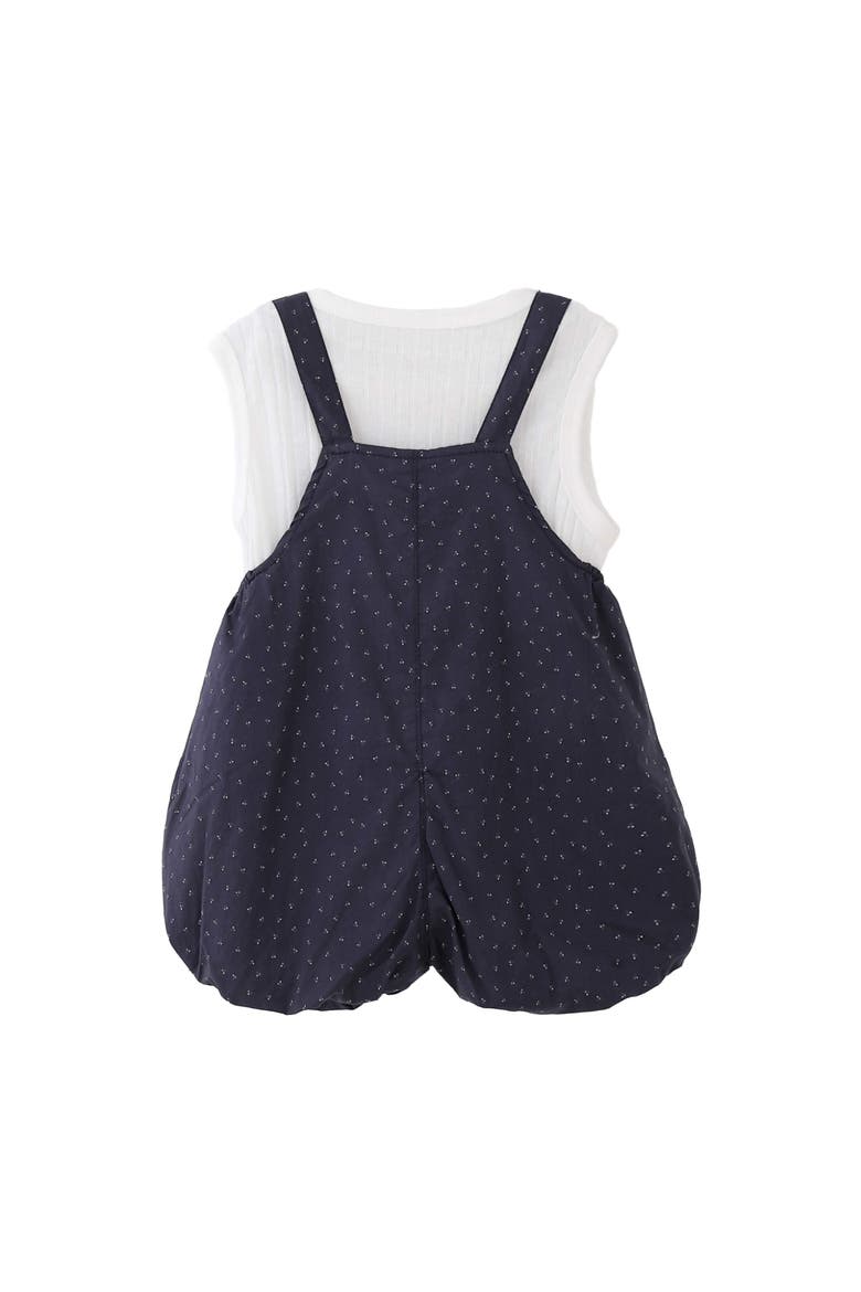 Dotted Overall Set, Alternate, color, Navy