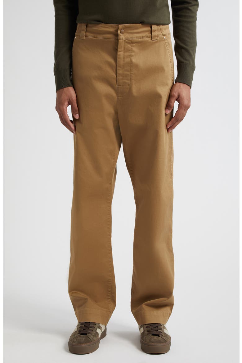 Cotton Stretch Gabardine Pants, Main, color, DIJON