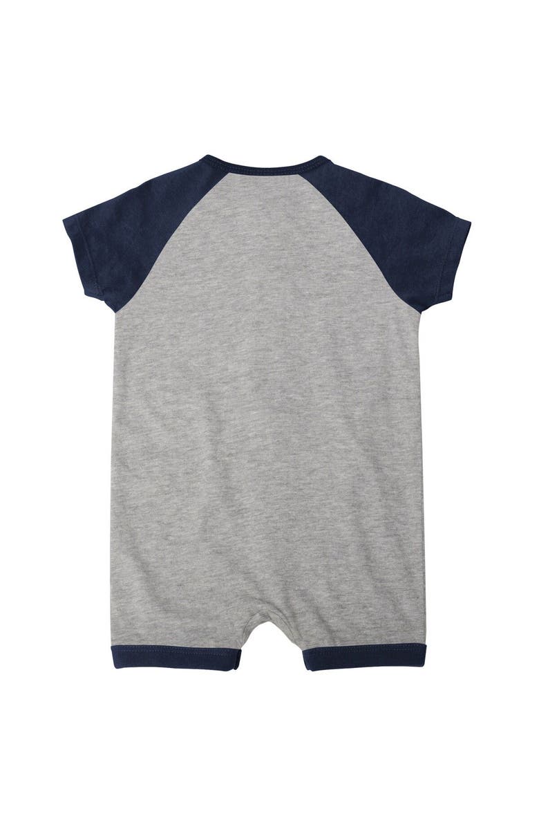Outerstuff Newborn & Infant Heather Gray Detroit Tigers Extra Base Hit Raglan Full-Snap Romper, Alternate, color, 