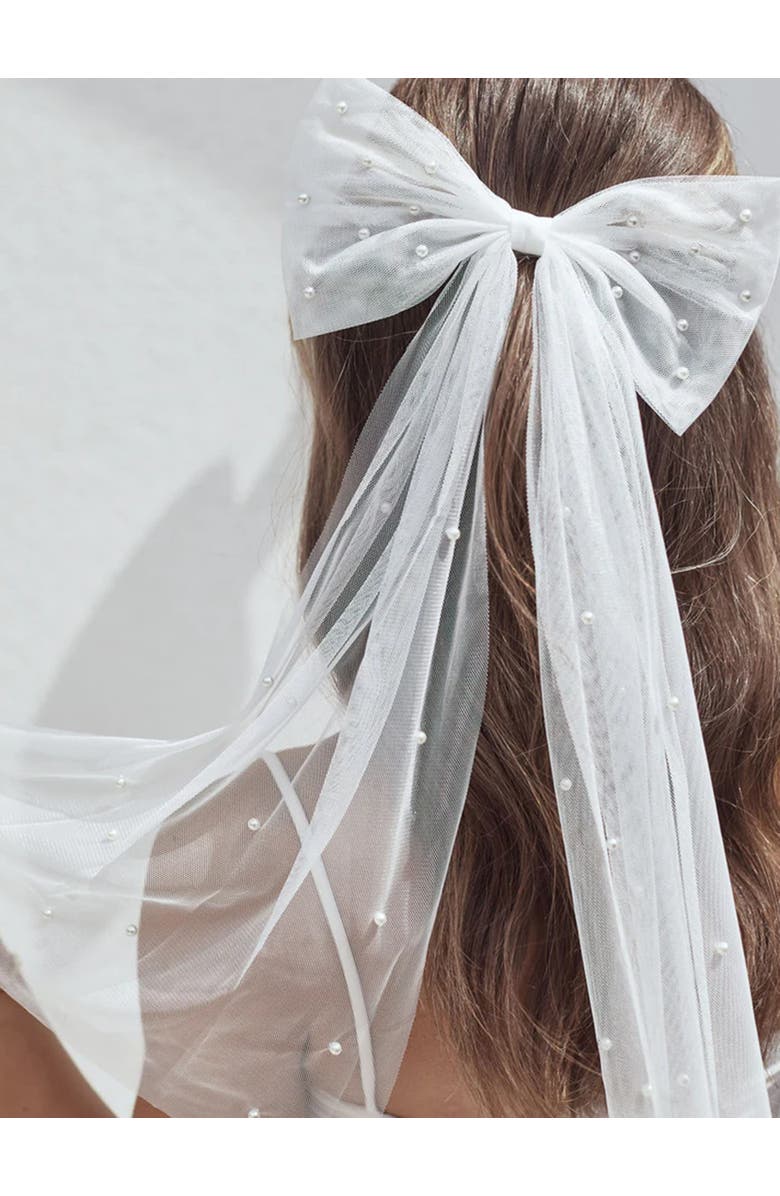 Six Stories Pearl Bride Hair Bow, Alternate, color, 