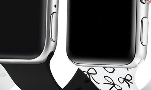 The Posh Tech Assorted 4-pack Silicone Apple Watch® Watchbands In Black Multi