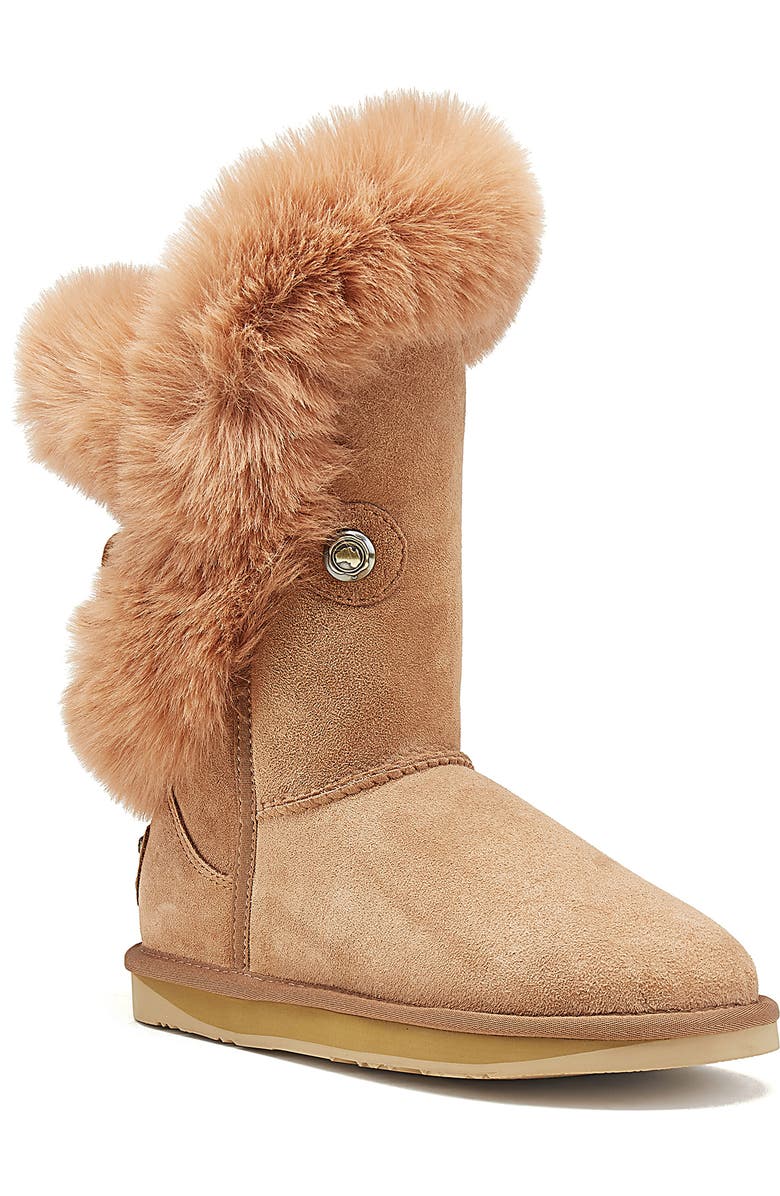 Australia Luxe Collective Nordic Genuine Shearling Lined Short Boot, Main, color, Chestnut