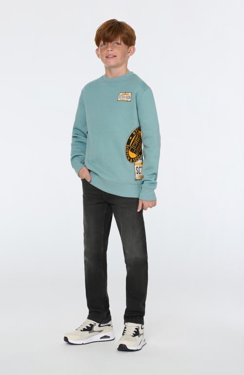 Scotch & Soda Kids' Five-pocket Loose Tapered Fit Jeans In Multi