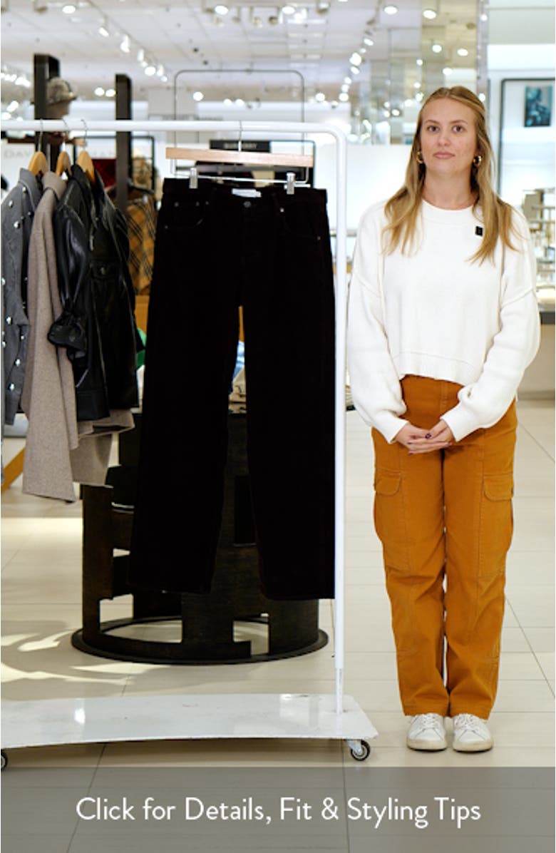 Low Rise Straight Leg Corduroy Pants, sales video thumbnail