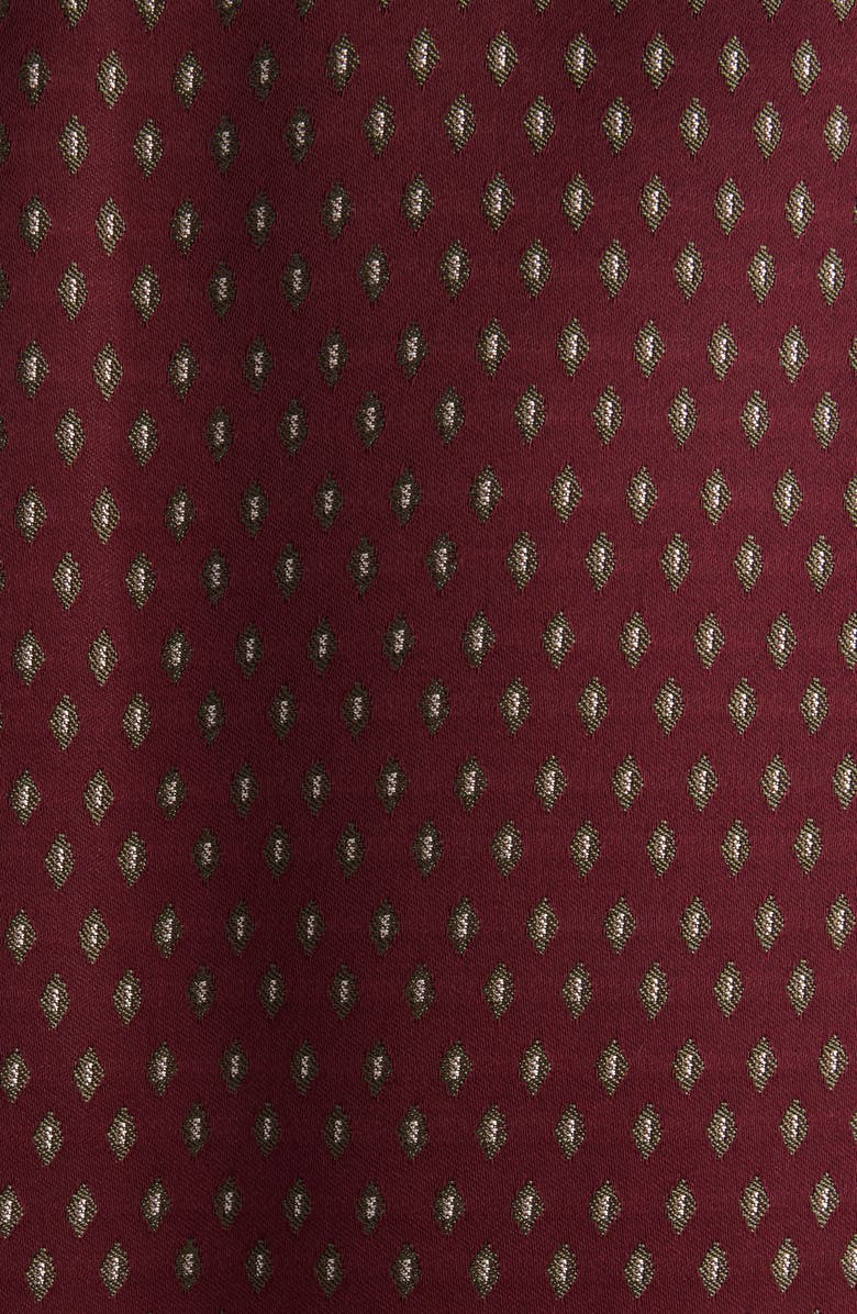 Dries Van Noten Bafya Double Breasted Jacquard Blazer, Alternate, color, Burgundy