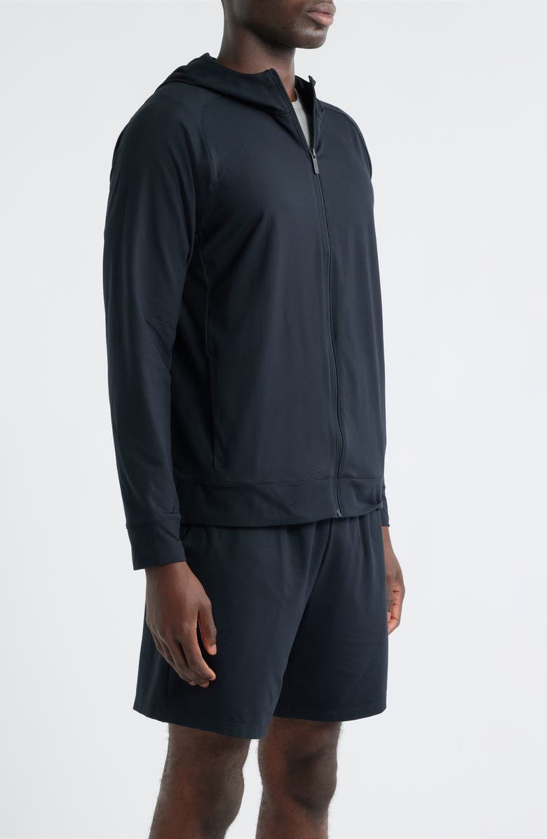 Zella Live In Performance Zip Hoodie, Alternate, color, Black Caviar