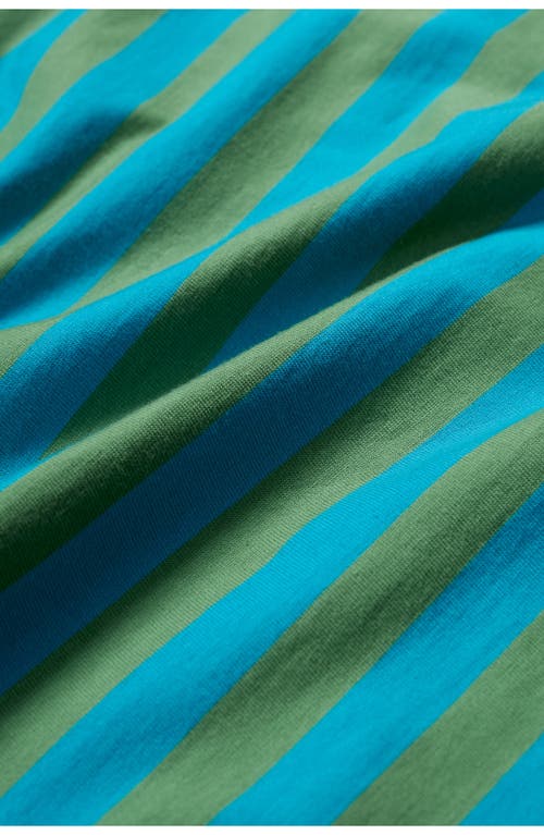 Seasalt Cornwall Sailor Stripe Organic Cotton T-shirt In Scallion Hedgerow