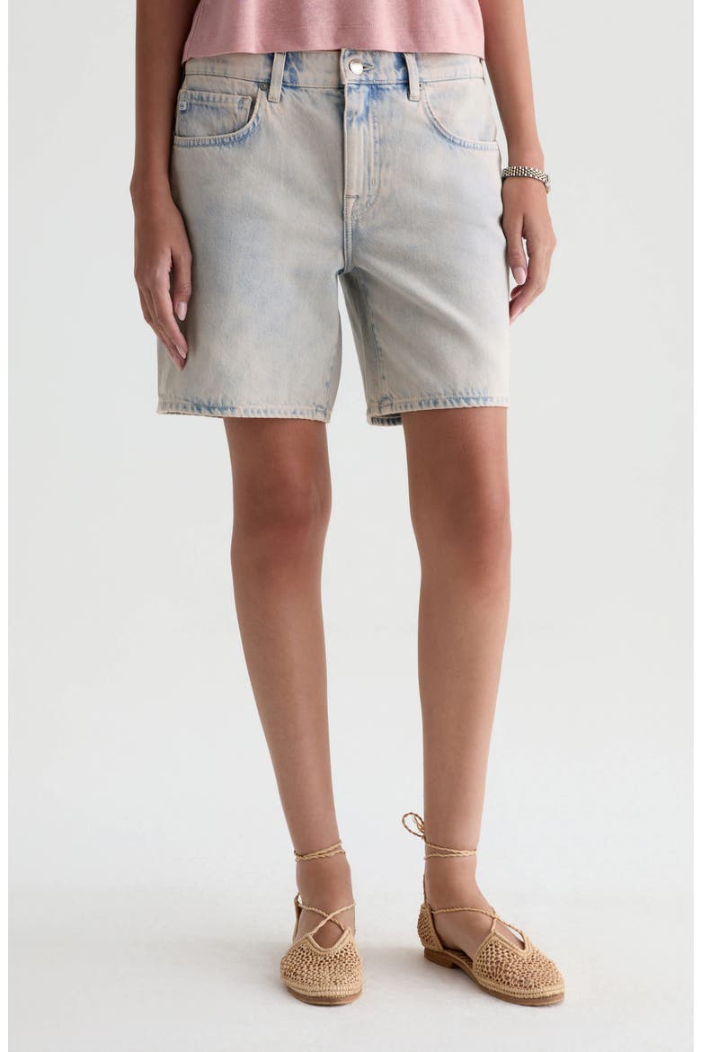 Ex-Boyfriend Mid Thigh Denim Shorts, Main, color, MOJAVE PINK