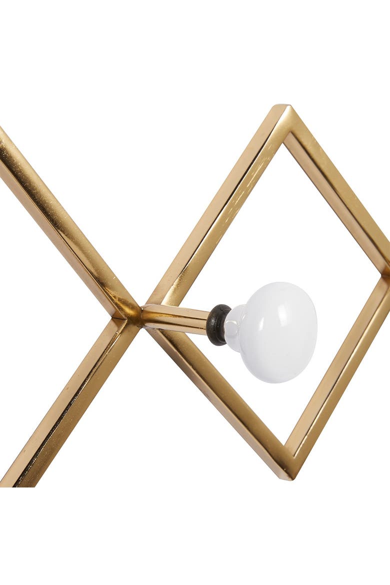Goldtone Iron Glam Wall Hook - Set of 3, Alternate, color, GOLD