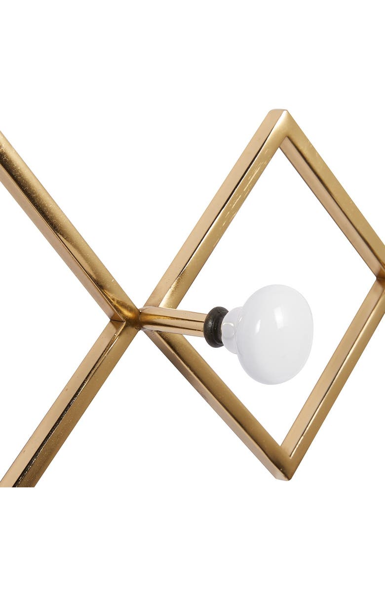 VIVIAN LUNE HOME Goldtone Iron Glam Wall Hook - Set of 3, Alternate, color, Gold